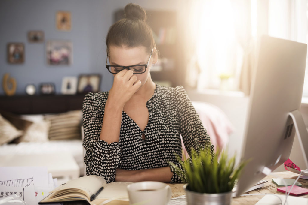 High-Functioning Depression Woman stressed at work
